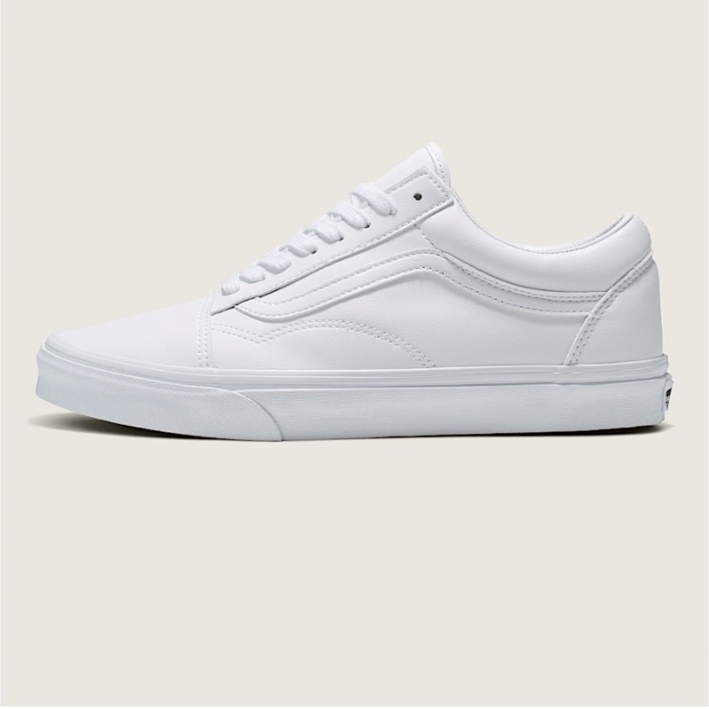 Vans Old Skool Classic White leather Men's Sneakers men’s Sz 6.5